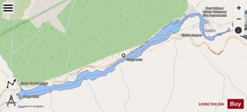 Gorge Lake depth contour Map - i-Boating App - Streets