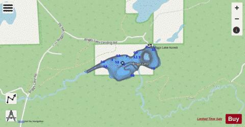 Briggs Lake depth contour Map - i-Boating App - Streets