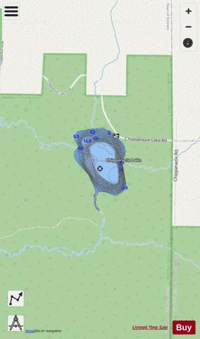 Chippanazie Lake depth contour Map - i-Boating App - Streets
