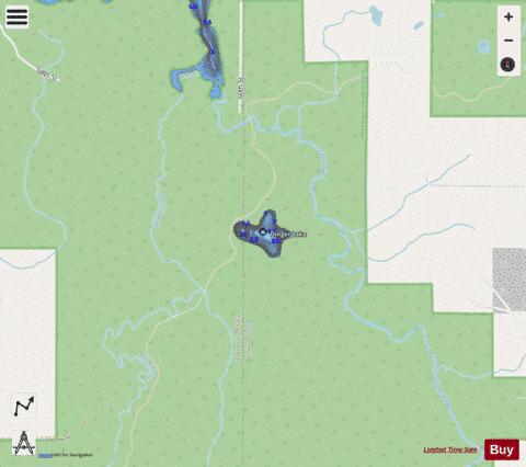 Dinger Lake depth contour Map - i-Boating App - Streets