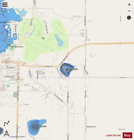 Kating Lake depth contour Map - i-Boating App - Streets