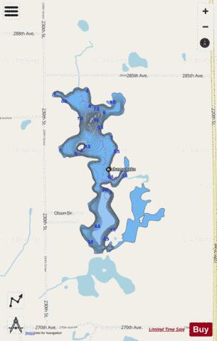 Alabama Lake depth contour Map - i-Boating App - Streets