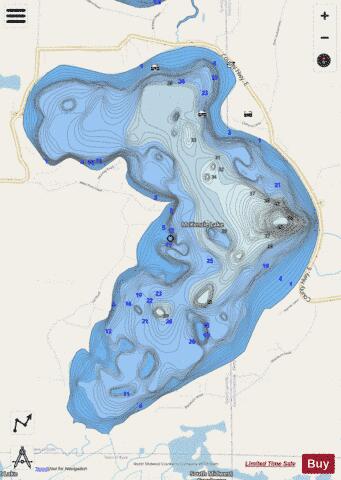 McKenzie Lake depth contour Map - i-Boating App - Streets