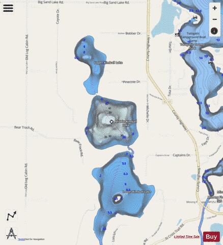 Middle Kimball Lake depth contour Map - i-Boating App - Streets