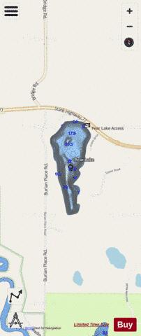 Pear Lake depth contour Map - i-Boating App - Streets