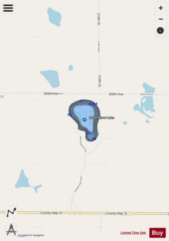 Little Mirror Lake depth contour Map - i-Boating App - Streets