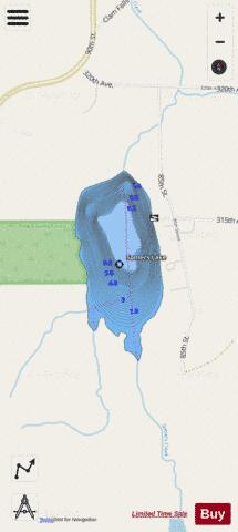 Somers Lake depth contour Map - i-Boating App - Streets