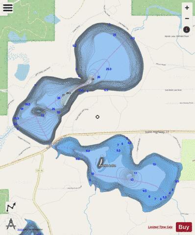 Webb Lake depth contour Map - i-Boating App - Streets
