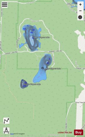 Lower Wapato Lake depth contour Map - i-Boating App - Streets