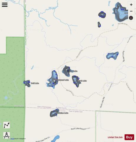 Frels Lake depth contour Map - i-Boating App - Streets
