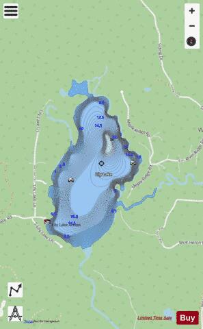 Lily Lake depth contour Map - i-Boating App - Streets