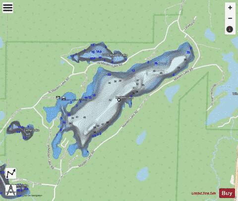 Maiden Lake depth contour Map - i-Boating App - Streets