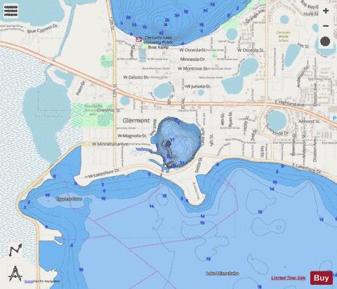 Winona depth contour Map - i-Boating App - Streets