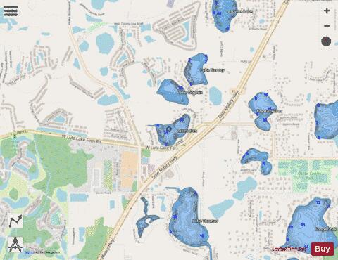 LAKE ALLEN depth contour Map - i-Boating App - Streets