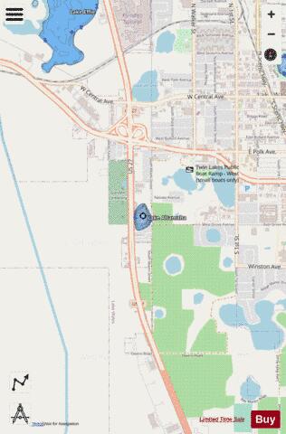 LAKE ALTAMAHA depth contour Map - i-Boating App - Streets