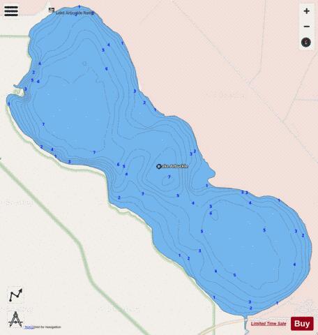 LAKE ARBUCKLE depth contour Map - i-Boating App - Streets