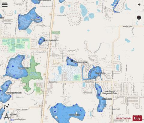 COMMSTON LAKE depth contour Map - i-Boating App - Streets