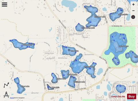 ECHO LAKE depth contour Map - i-Boating App - Streets