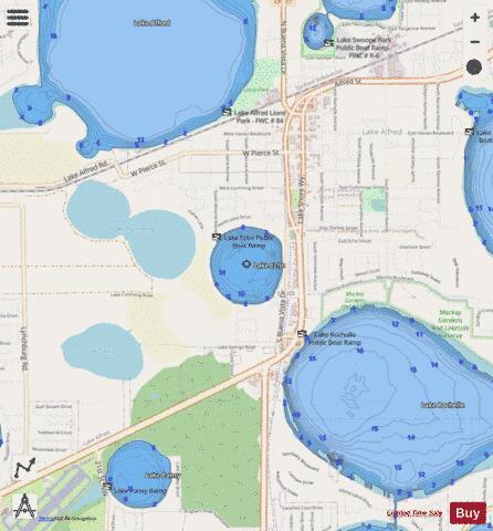LAKE ECHO depth contour Map - i-Boating App - Streets