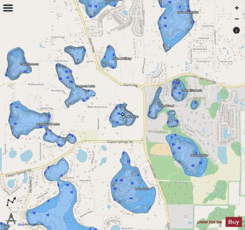 LAKE FERN depth contour Map - i-Boating App - Streets