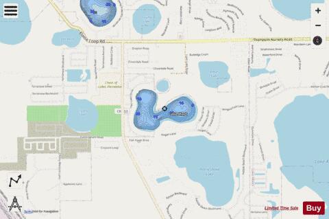 LAKE HART depth contour Map - i-Boating App - Streets