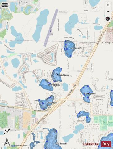 LAKE HARVEY depth contour Map - i-Boating App - Streets