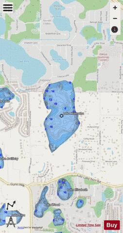 LAKE HIAWATHA depth contour Map - i-Boating App - Streets