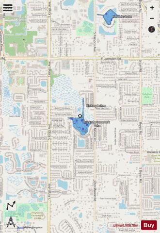 HICKORY HAMMOCK LAKE depth contour Map - i-Boating App - Streets