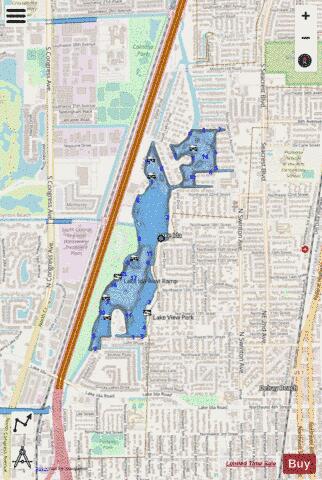 LAKE IDA depth contour Map - i-Boating App - Streets