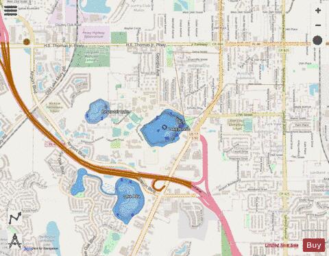 LAKE JENNIE depth contour Map - i-Boating App - Streets