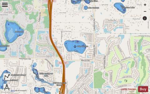 LAKE LECLARE depth contour Map - i-Boating App - Streets