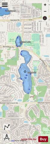 LONG LAKE depth contour Map - i-Boating App - Streets