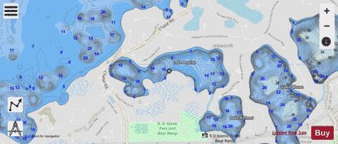LAKE LOUISE depth contour Map - i-Boating App - Streets
