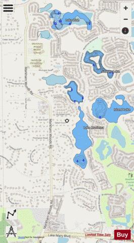 LAKE MARIETTA depth contour Map - i-Boating App - Streets