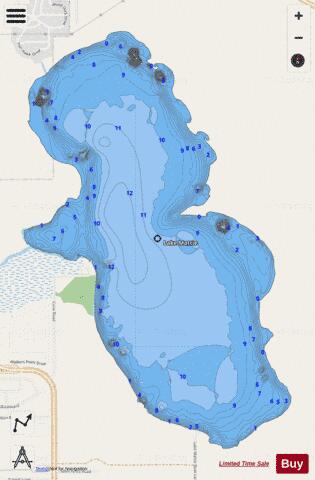LAKE MATTIE depth contour Map - i-Boating App - Streets
