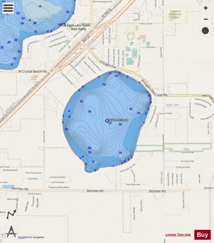 LAKE MCLEOD depth contour Map - i-Boating App - Streets