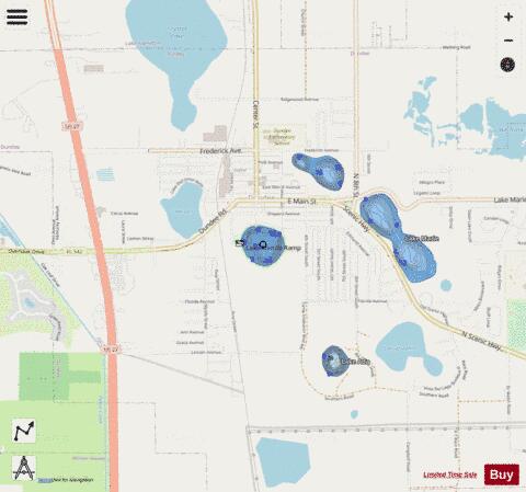 LAKE MENZIE depth contour Map - i-Boating App - Streets