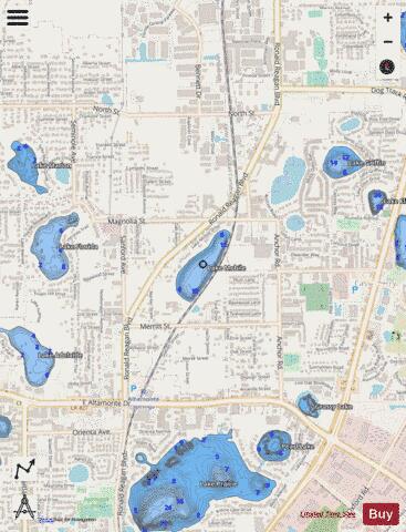 LAKE MOBILE depth contour Map - i-Boating App - Streets