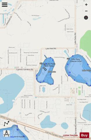 NED LAKE depth contour Map - i-Boating App - Streets