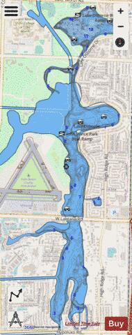 LAKE OSBORNE depth contour Map - i-Boating App - Streets