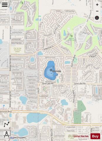 SAND LAKE depth contour Map - i-Boating App - Streets