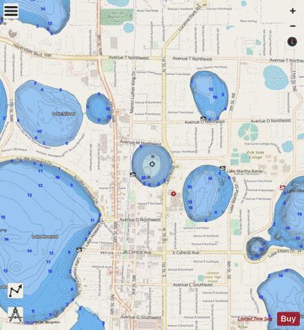 LAKE SILVER depth contour Map - i-Boating App - Streets