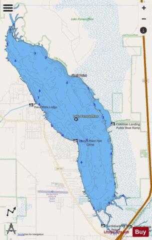 LAKE PANASOFFKEE depth contour Map - i-Boating App - Streets