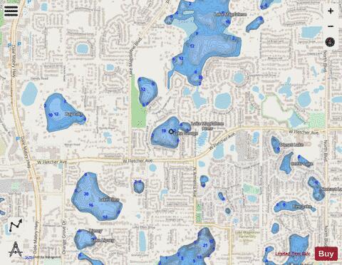 LAKE GEORGE depth contour Map - i-Boating App - Streets