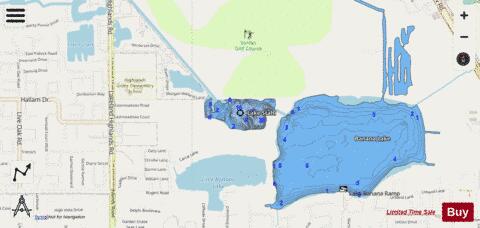 LAKE STAHL depth contour Map - i-Boating App - Streets