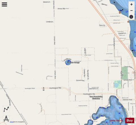 Lake Omega depth contour Map - i-Boating App - Streets