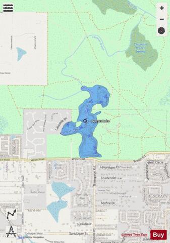 Lake Prevatt depth contour Map - i-Boating App - Streets