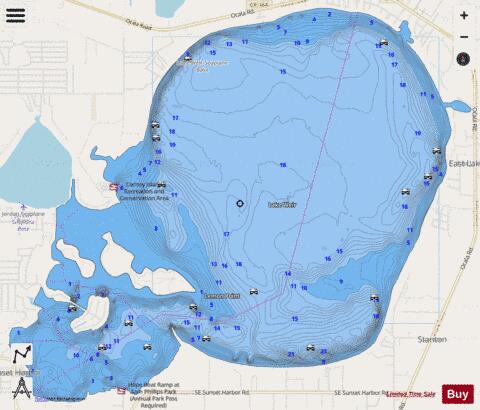 Weir depth contour Map - i-Boating App - Streets