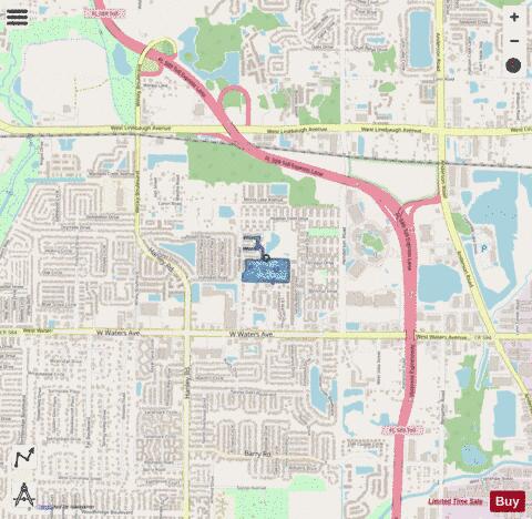Kenny K  Park Lake depth contour Map - i-Boating App - Streets