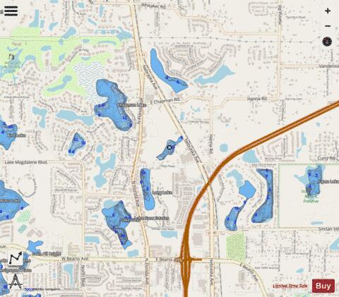 Lake Ellen depth contour Map - i-Boating App - Streets